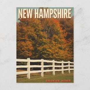 New Hampshire Herbstlandschaft Postkarte