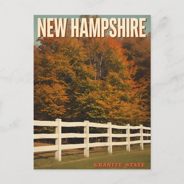 New Hampshire Herbstlandschaft Postkarte (Vorderseite)