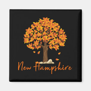 New Hampshire Herbstlaub Herbst Rustikal Ahorn Eic Magnet