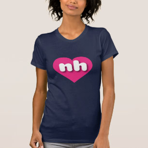New Hampshire hot pink heart - I Liebe ni T-Shirt