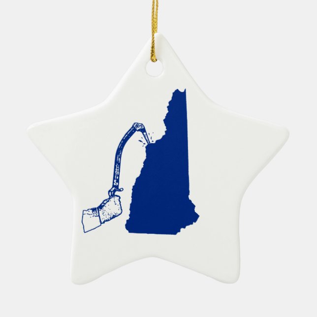 New Hampshire Ice Climbing Keramikornament (Vorne)