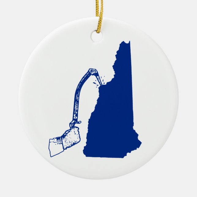 New Hampshire Ice Climbing Keramikornament (Vorne)