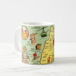 New Hampshire Illustrated Map Mug Kaffeetasse