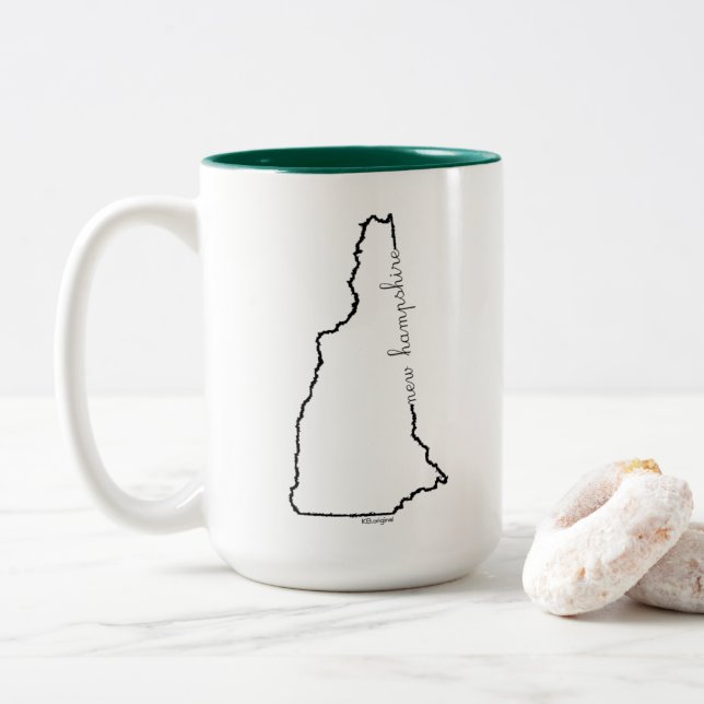 New Hampshire Kaffee-Tasse Zweifarbige Tasse (Mit Donut)