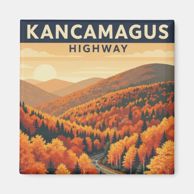 New Hampshire Kancamagus Highway Travel Magnet (Vorne)