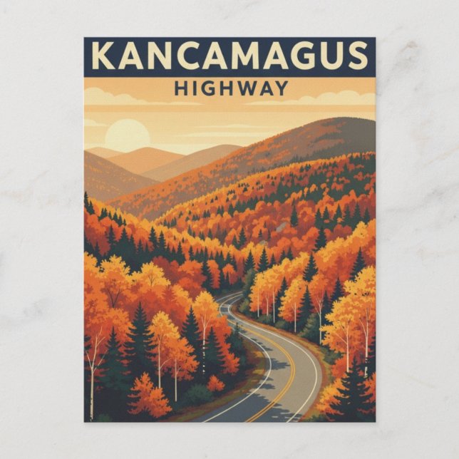 New Hampshire Kancamagus Highway Travel Postkarte (Vorderseite)