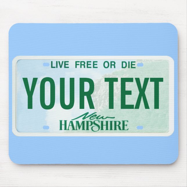 New Hampshire-Kfz-Kennzeichen-Mausunterlage Mousepad (Vorne)
