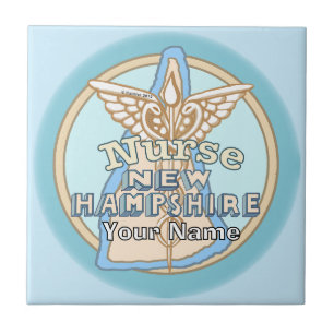 New Hampshire Krankenschwester Caduceus Kachel