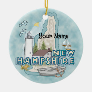 New Hampshire Leuchtturm-Ornament Keramik Ornament