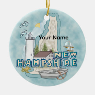 New Hampshire Lighthouse Keramik Ornament