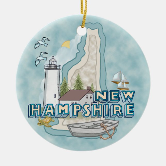 New Hampshire Lighthouse Keramik Ornament (Vorne)