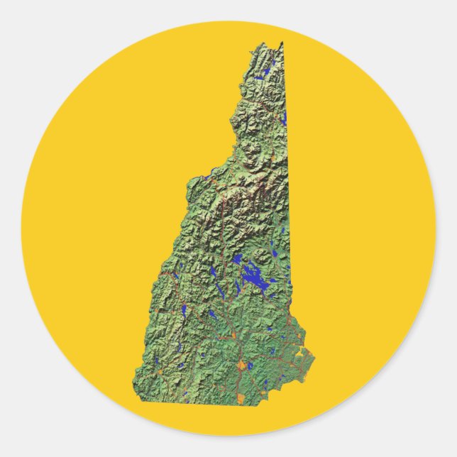 New Hampshire Map Sticker (Vorderseite)