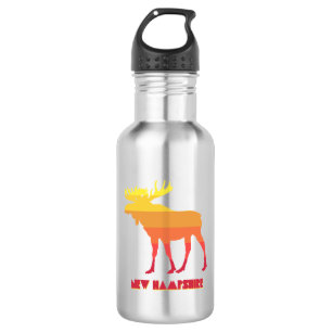 New Hampshire Moose Edelstahlflasche
