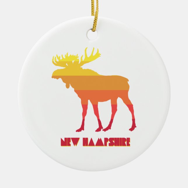 New Hampshire Moose Keramik Ornament (Vorne)