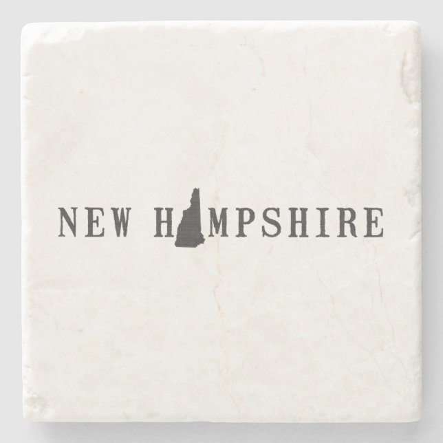 New Hampshire Name Staat Shaping Letter Word Art Steinuntersetzer (Vorderseite)