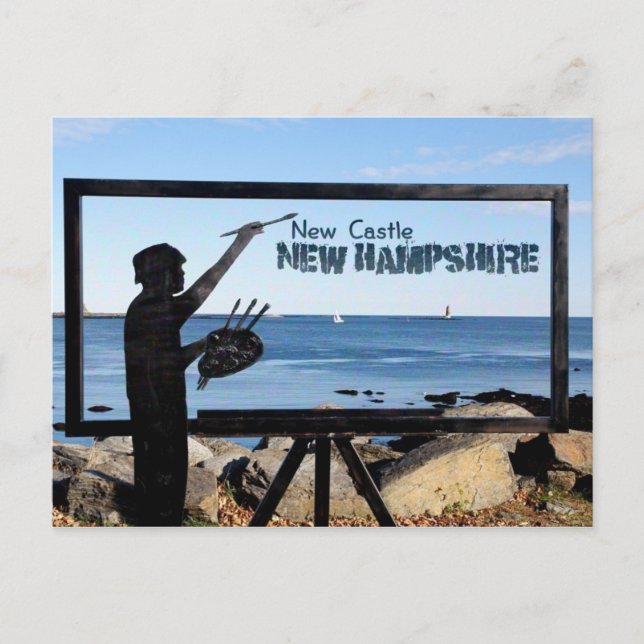 New Hampshire, New Castle Postkarte (Vorderseite)
