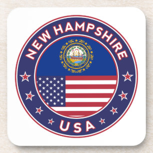 New Hampshire, New Hampshire Aufkleber, Getränkeuntersetzer