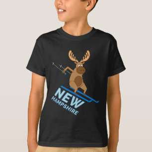 New Hampshire Nh Skifahren Elch Winter T-Shirt