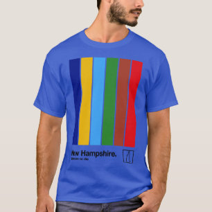 New Hampshire Original Flag Ästhetische Farben Des T-Shirt