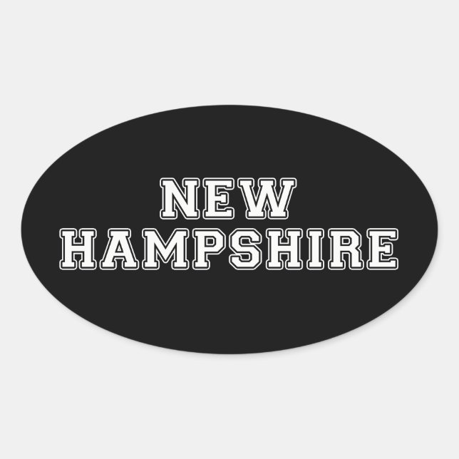 New Hampshire Ovaler Aufkleber (Vorderseite)