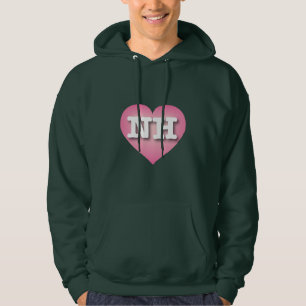 New Hampshire Pink Fade Heart - I Liebe NH Hoodie