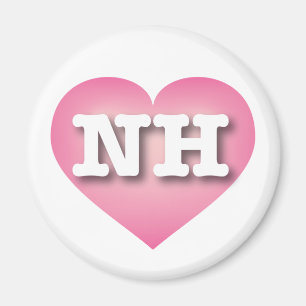 New Hampshire Pink Fade Heart - I Liebe NH Magnet