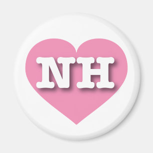 New Hampshire Pink Heart - I Liebe NH Magnet