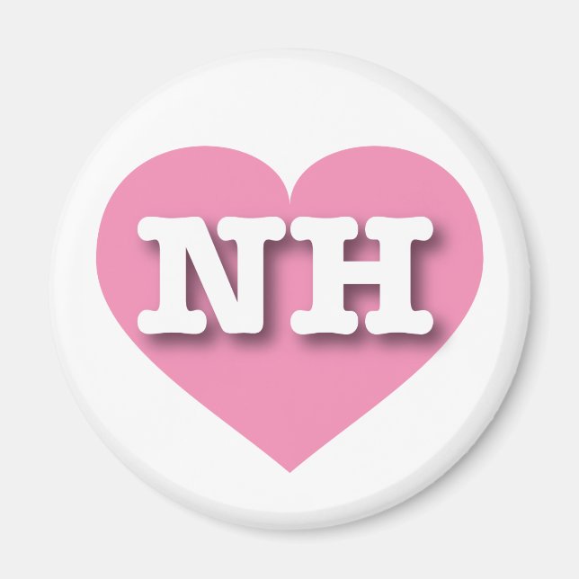 New Hampshire Pink Heart - I Liebe NH Magnet (Vorne)