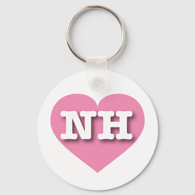 New Hampshire Pink Heart - I Liebe NH Schlüsselanhänger (Vorderseite)