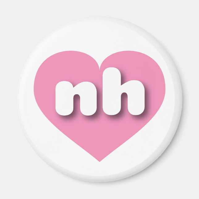 New Hampshire pink heart - I Liebe ni Magnet (Vorne)