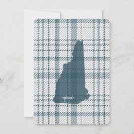 New Hampshire Plaid Flat Thank You Note Card Dankeskarte