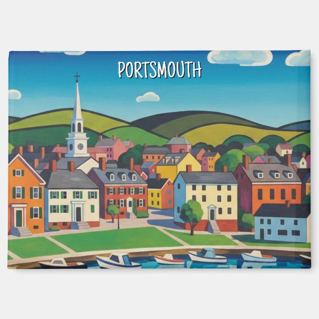 New Hampshire Portsmouth Travel Magnet (Vorderseite)