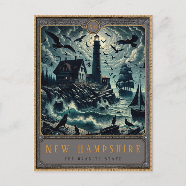 New Hampshire | Postkarte Gothic Art (Vorderseite)