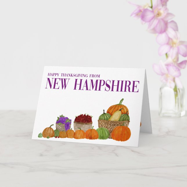 New Hampshire Pumpkins Erntedank Card Karte (Orchidee)
