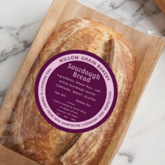 New Hampshire Purple Cottage Sauerteigbrot Etikett Runder Aufkleber