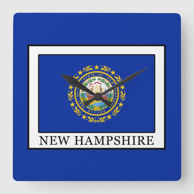 New Hampshire Quadratische Wanduhr (Vorderseite)