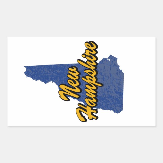New Hampshire Rechteckiger Aufkleber (Vorderseite)
