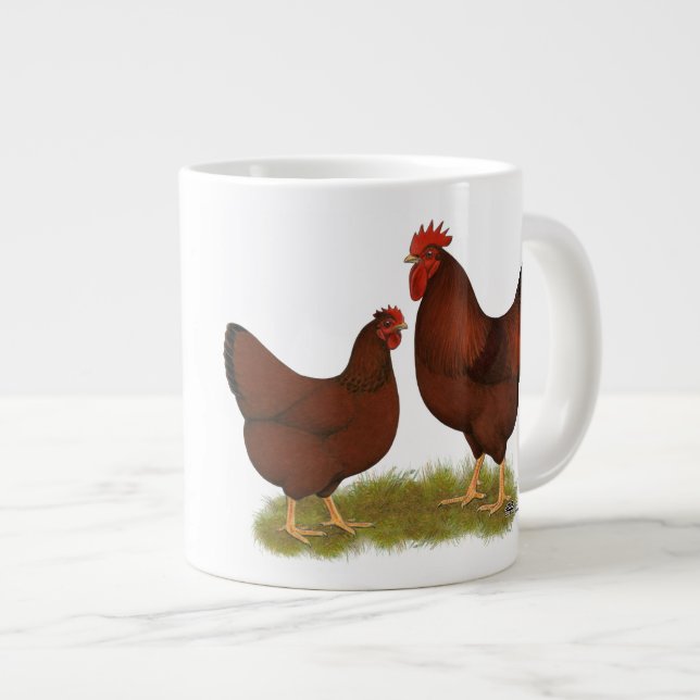 New Hampshire Reds Jumbo-Tasse (Vorderseite Rechts)