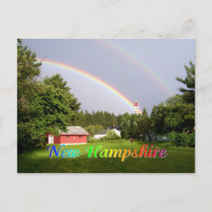 New Hampshire Regenbogen Postkarte