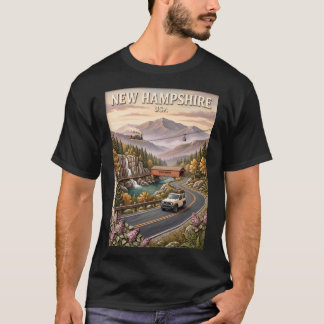 New Hampshire Roadtrip - Vintage Berglandschaft T-Shirt
