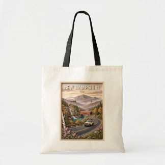 New Hampshire Roadtrip - Vintage Berglandschaft Tragetasche