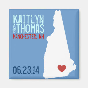 New Hampshire Save the Date - Customizable City Magnet