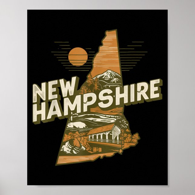 New Hampshire Souvenirs For Men, Women &amp; Kids  Poster (Vorne)