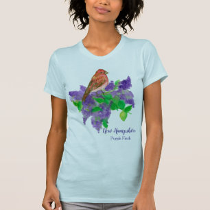 New Hampshire Staat Bird Lila Finish T-Shirt