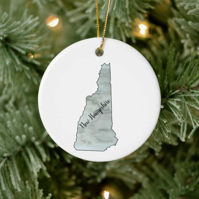 New Hampshire Staat Illustration Malerei Keramik Ornament (Baum)