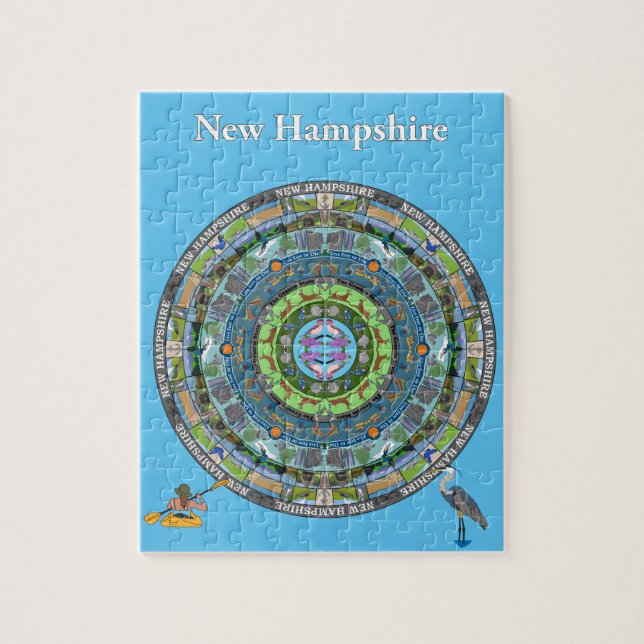 New Hampshire Staatmandala-Puzzlespiel Puzzle (Vertikal)