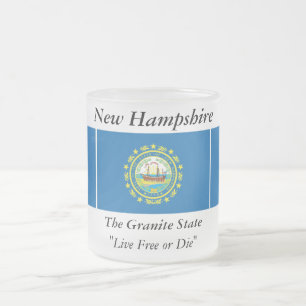 New Hampshire Staats-Flagge Mattglastasse