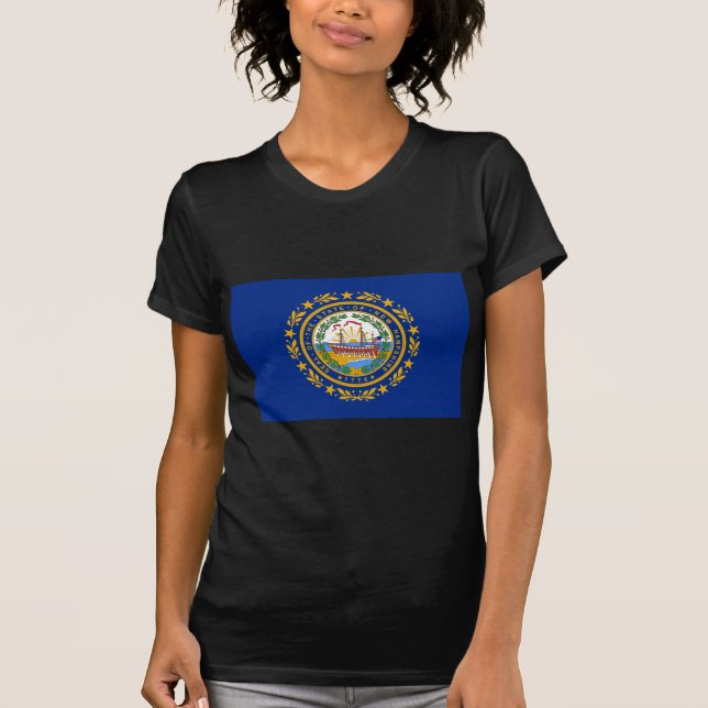 New Hampshire Staats-Flagge T-Shirt (Vorderseite)