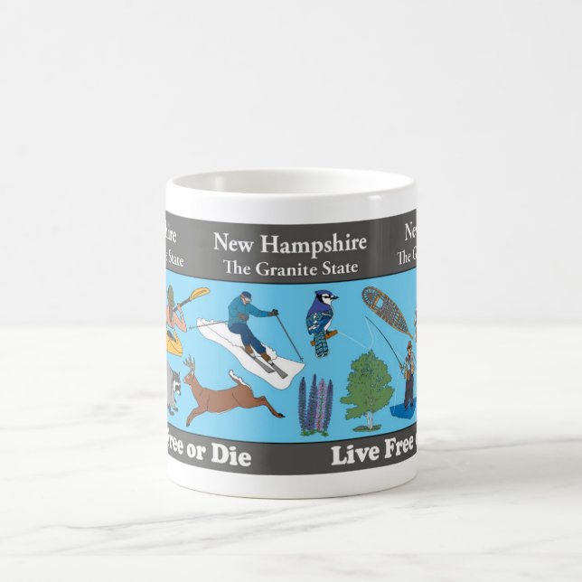 New Hampshire Staats-GedenkTasse Tasse (Mittel)