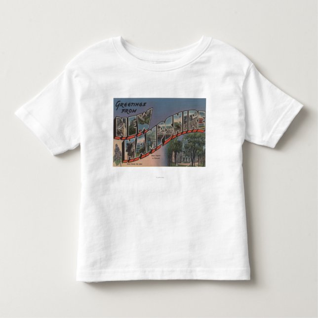 New Hampshire (Staats-Hauptstadt/Blume) Kleinkind T-shirt (Vorderseite)
